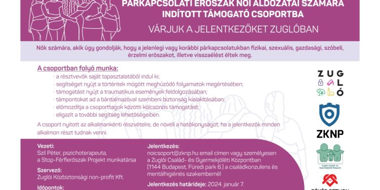 Támogatói csoport segíti a családon belüli erőszak női áldozatait
