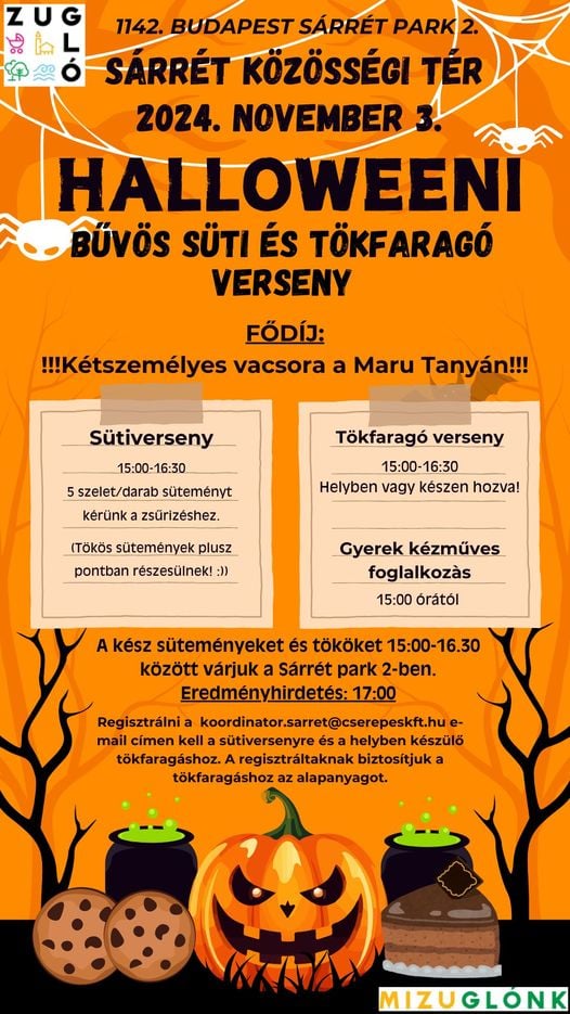 Bűvös halloweeni süti és tök faragó verseny